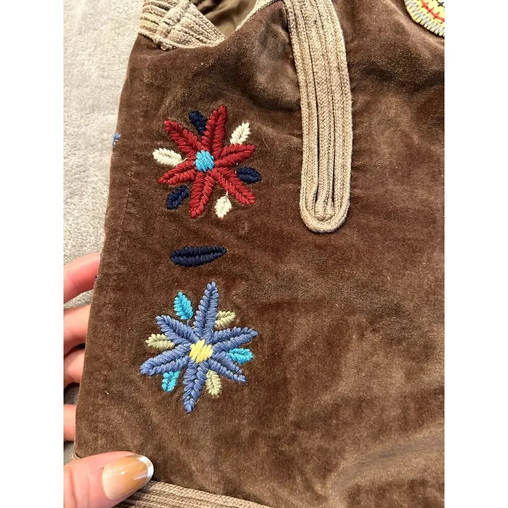 Vintage Whimsical Mary-Kate & Ashley embroidered vest Boho Earthy Storybookcore